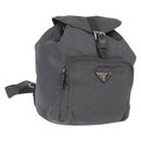 PRADA Backpack Nylon Gray Silver Auth 152731-1
