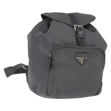 PRADA Backpack Nylon Gray Silver Auth 152731