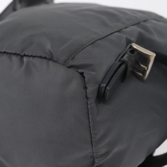 PRADA Backpack Nylon Gray Silver Auth 152731