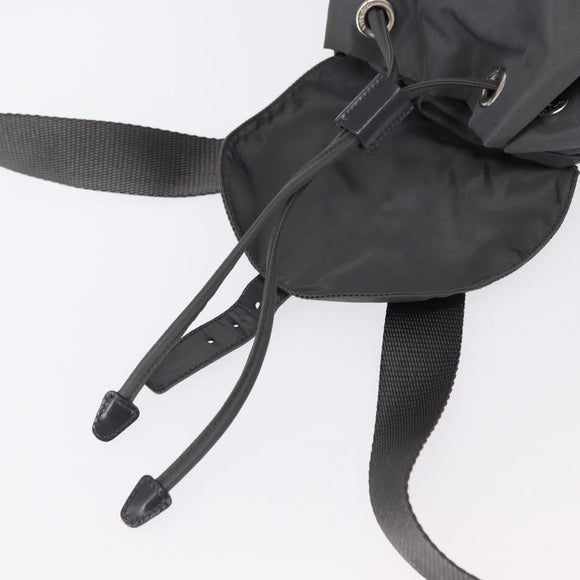 PRADA Backpack Nylon Gray Silver Auth 152731