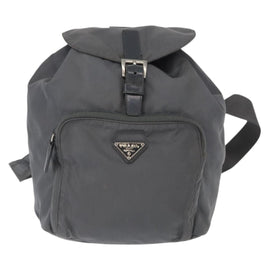 PRADA Backpack Nylon Gray Silver Auth 152731 - 0