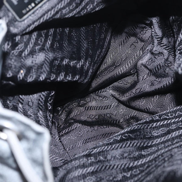 PRADA Backpack Nylon Gray Silver Auth 152731