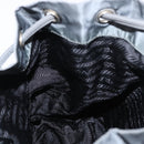 PRADA Backpack Nylon Gray Silver Auth 152731-22
