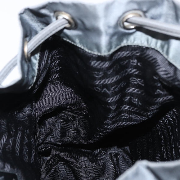 PRADA Backpack Nylon Gray Silver Auth 152731