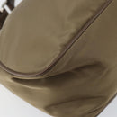 Christian Dior Shoulder Bag Nylon Leather Black Brown gold Auth 152732-14