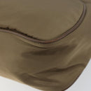 Christian Dior Shoulder Bag Nylon Leather Black Brown gold Auth 152732-15