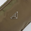 Christian Dior Shoulder Bag Nylon Leather Black Brown gold Auth 152732-17