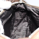 Christian Dior Shoulder Bag Nylon Leather Black Brown gold Auth 152732-19