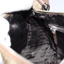 Christian Dior Shoulder Bag Nylon Leather Black Brown gold Auth 152732-20