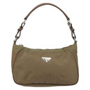 Christian Dior Shoulder Bag Nylon Leather Black Brown gold Auth 152732-13