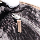 Christian Dior Shoulder Bag Nylon Leather Black Brown gold Auth 152732-21