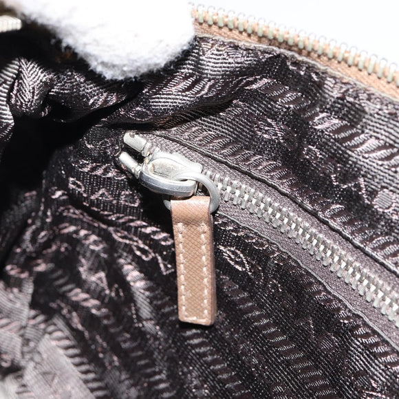 Christian Dior Shoulder Bag Nylon Leather Black Brown gold Auth 152732