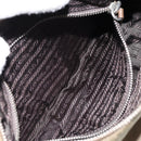 Christian Dior Shoulder Bag Nylon Leather Black Brown gold Auth 152732-22