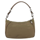 Christian Dior Shoulder Bag Nylon Leather Black Brown gold Auth 152732-2