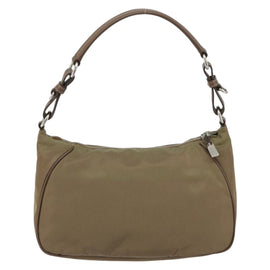 Christian Dior Shoulder Bag Nylon Leather Black Brown gold Auth 152732 - 0