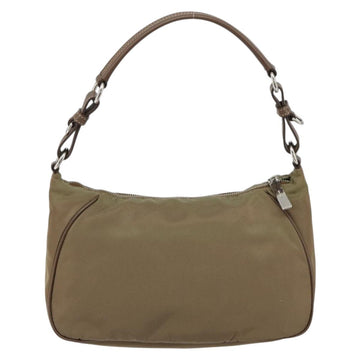 Christian Dior Shoulder Bag Nylon Leather Black Brown gold Auth 152732 - 0