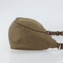 Christian Dior Shoulder Bag Nylon Leather Black Brown gold Auth 152732-3