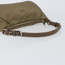 Christian Dior Shoulder Bag Nylon Leather Black Brown gold Auth 152732-7