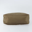 Christian Dior Shoulder Bag Nylon Leather Black Brown gold Auth 152732-5