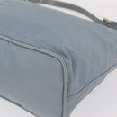 PRADA Shoulder Bag Nylon Light Blue Silver Auth 152733-18