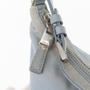 PRADA Shoulder Bag Nylon Light Blue Silver Auth 152733-8