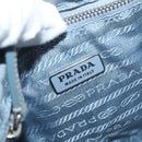 PRADA Shoulder Bag Nylon Light Blue Silver Auth 152733-20