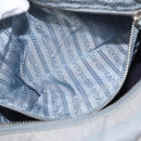 PRADA Umhängetasche Nylon Hellblau Silber Auth 152733-23