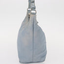 PRADA Shoulder Bag Nylon Light Blue Silver Auth 152733-3