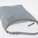 PRADA Shoulder Bag Nylon Light Blue Silver Auth 152733-6