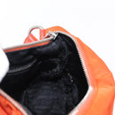 PRADA Shoulder Bag Nylon Orange Silver Auth 152734-19