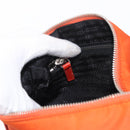 PRADA Shoulder Bag Nylon Orange Silver Auth 152734-21