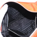 PRADA Shoulder Bag Nylon Orange Silver Auth 152734-22
