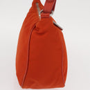 PRADA Shoulder Bag Nylon Orange Silver Auth 152734-4