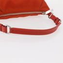 PRADA Shoulder Bag Nylon Orange Silver Auth 152734-7