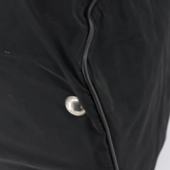 PRADA Boston Bag Nylon 2way Black Silver Auth 152736