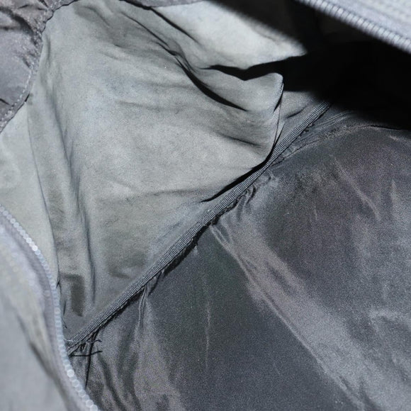 PRADA Boston Bag Nylon 2way Black Silver Auth 152736