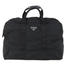 PRADA Boston Bag Nylon 2way Black Silver Auth 152736-13