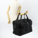 PRADA Boston Bag Nylon 2way Black Silver Auth 152736-21