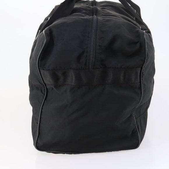 PRADA Boston Bag Nylon 2way Black Silver Auth 152736