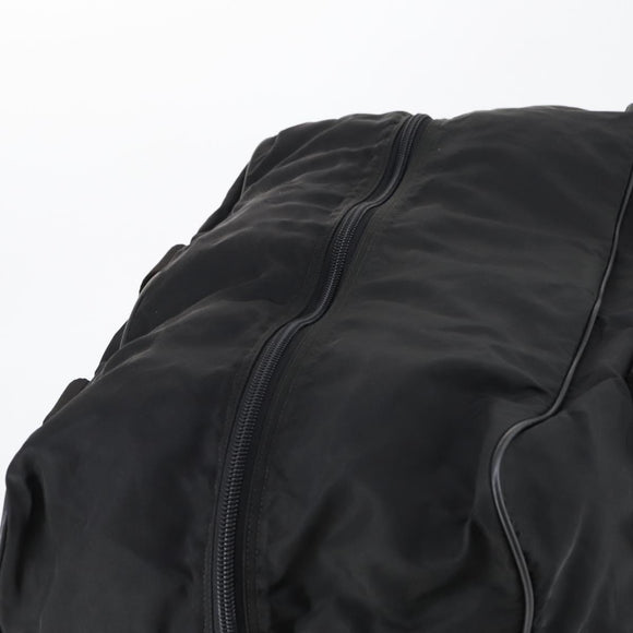 PRADA Boston Bag Nylon 2way Black Silver Auth 152736