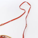 Miu Miu Hand Bag Enamel 2way Orange Gold Auth 152738-10