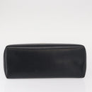 GUCCI Shoulder Bag Leather Navy Gold Auth 152739-9