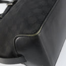 GUCCI GG Canvas Hand Bag Black Silver 106251 Auth 152740-14