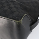 GUCCI GG Canvas Hand Bag Black Silver 106251 Auth 152740-15