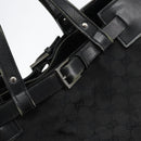 GUCCI GG Canvas Hand Bag Black Silver 106251 Auth 152740-10