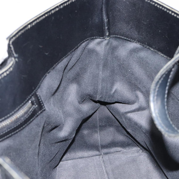 GUCCI GG Canvas Hand Bag Black Silver 106251 Auth 152740