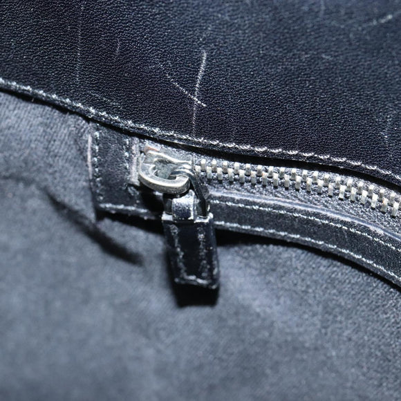 GUCCI GG Canvas Hand Bag Black Silver 106251 Auth 152740