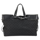 GUCCI GG Canvas Hand Bag Black Silver 106251 Auth 152740-2