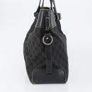 GUCCI GG Canvas Hand Bag Black Silver 106251 Auth 152740-3
