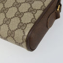 GUCCI GG Supreme Web Sherry Line Bag PVC Beige Gold 116 02 089 Auth 152741-14